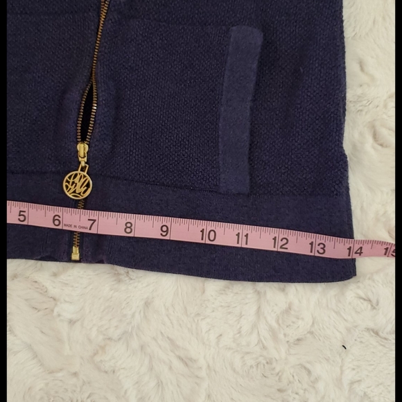 LILLY PULITZER zip hoodie bluish purple sz.XS - Picture 5 of 6